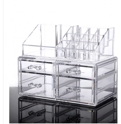 Large Clear Acrylic Makeup Organizer With Drawer