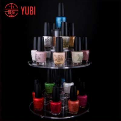 Round comestic acrylic nail polish display stand