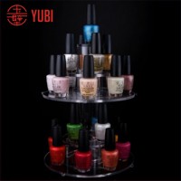 Round comestic acrylic nail polish display stand