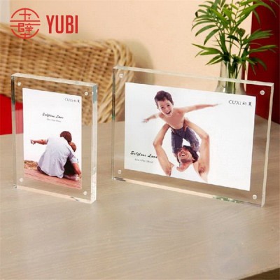 Quality latest backlit crystal acrylic photo frame