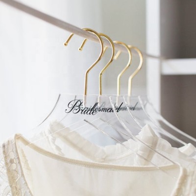 Clear acrylic hanger and acrylic hanger for coat customize acrylic hangers for wedding dress